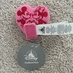 Disney Pink Minnie and Mickey Headband Plush heart for DIY headband